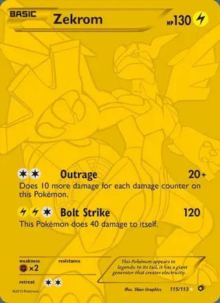 Zekrom #115 Legendary Treasures PSA 10