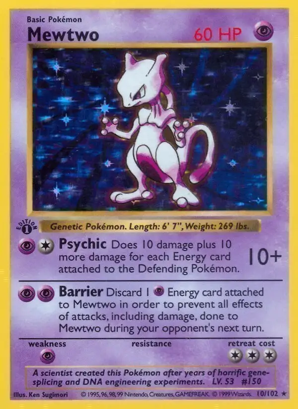 Mewtwo #10 Base Set PSA 10