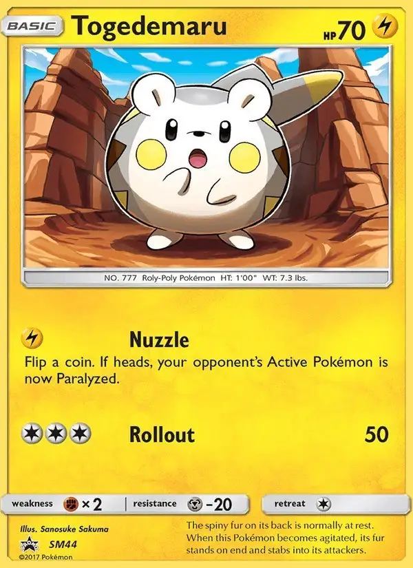 Togedemaru #SM44 SM Black Star Promos PSA 10