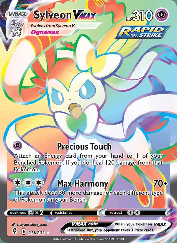 Sylveon VMAX #211 Evolving Skies PSA 10