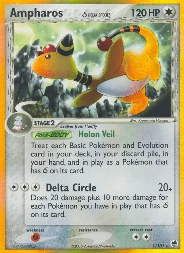 Ampharos δ #1 Dragon Frontiers PSA 10