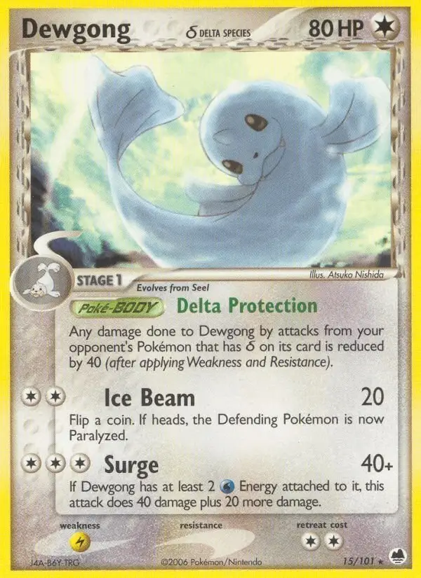 Dewgong δ #15 Dragon Frontiers PSA 10