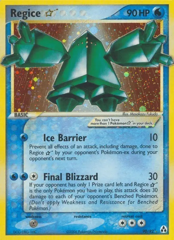 Regice ☆ #90 Legend Maker PSA 10