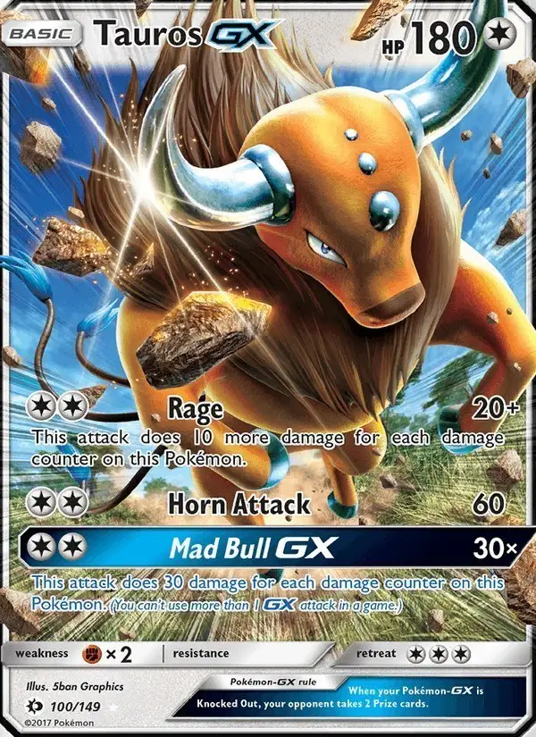 Tauros GX #100 Sun & Moon PSA 10