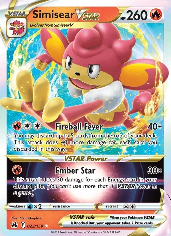 Simisear VSTAR #023 Crown Zenith PSA 10