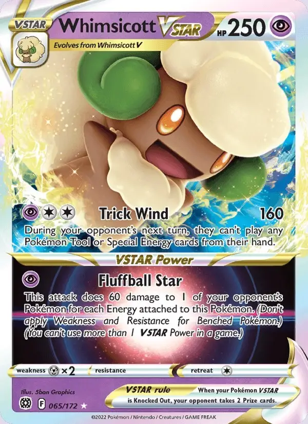 Whimsicott VSTAR #065 Brilliant Stars PSA 10