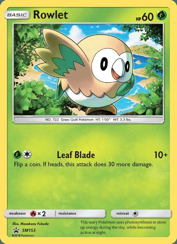 Rowlet #SM153 SM Black Star Promos PSA 10