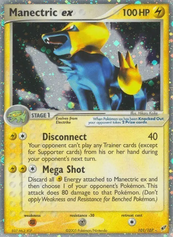 Manectric ex #101 Deoxys PSA 10