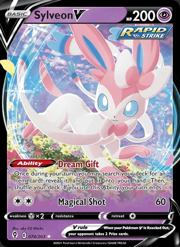 Sylveon V #74 Evolving Skies PSA 10