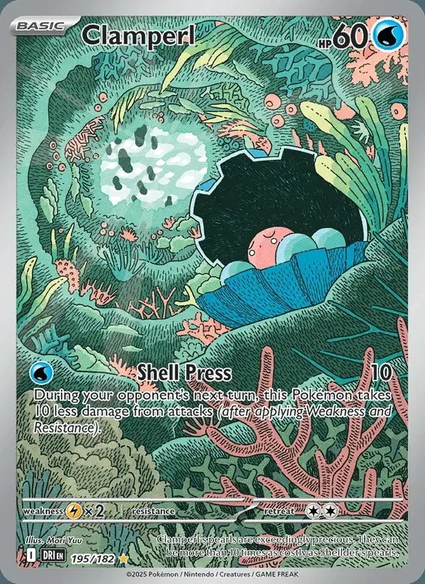 Clamperl #195 Destined Rivals PSA 10