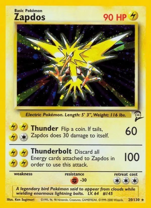 Zapdos #20 Base Set 2 PSA 10