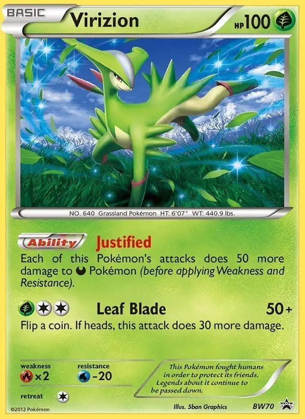 Virizion #BW70 BW Black Star Promos PSA 10