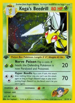 Koga's Beedrill #9 Gym Challenge PSA 10