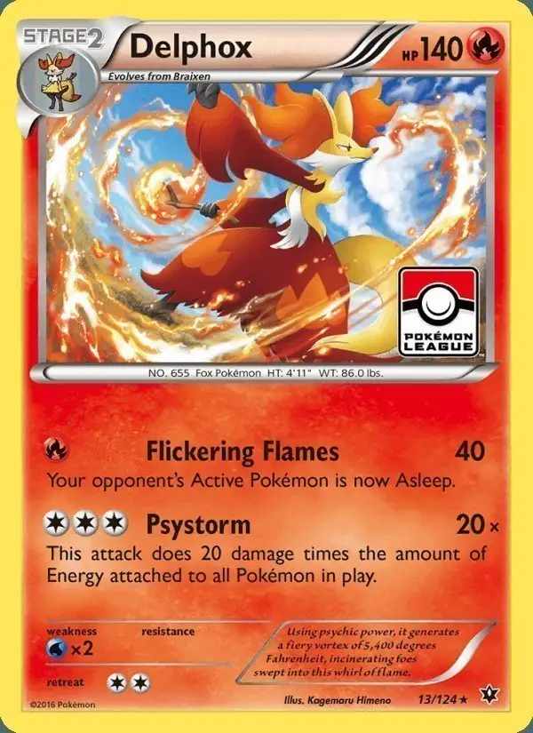 Delphox #13 Fates Collide PSA 10