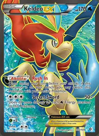 Keldeo-EX #142 Boundaries Crossed PSA 10