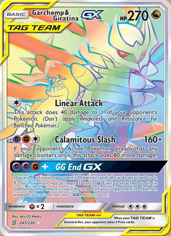 Garchomp & Giratina GX #247 Unified Minds PSA 10