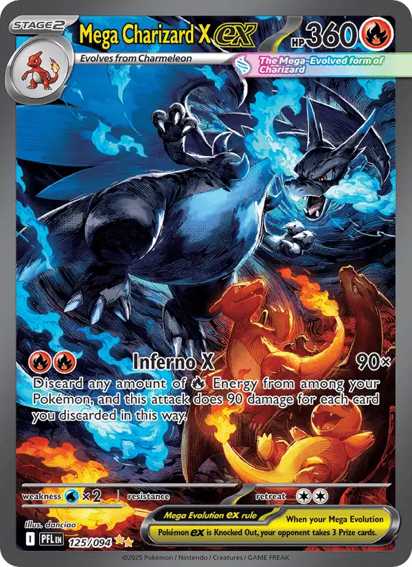 Mega Charizard X ex #125 Phantasmal Flames PSA 10
