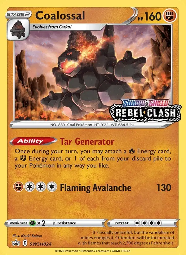 Coalossal #SWSH024 SWSH Black Star Promos PSA 10