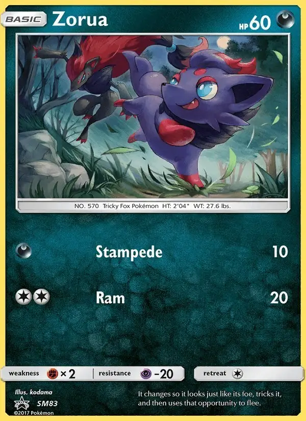 Zorua #SM83 SM Black Star Promos PSA 10