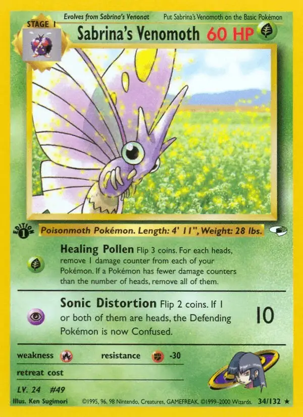 Sabrina's Venomoth #34 Gym Heroes PSA 10