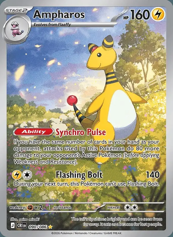 Ampharos #090 Chaos Rising PSA 10