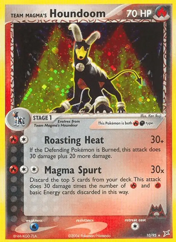 Team Magma's Houndoom #10 Team Magma vs Team Aqua PSA 10