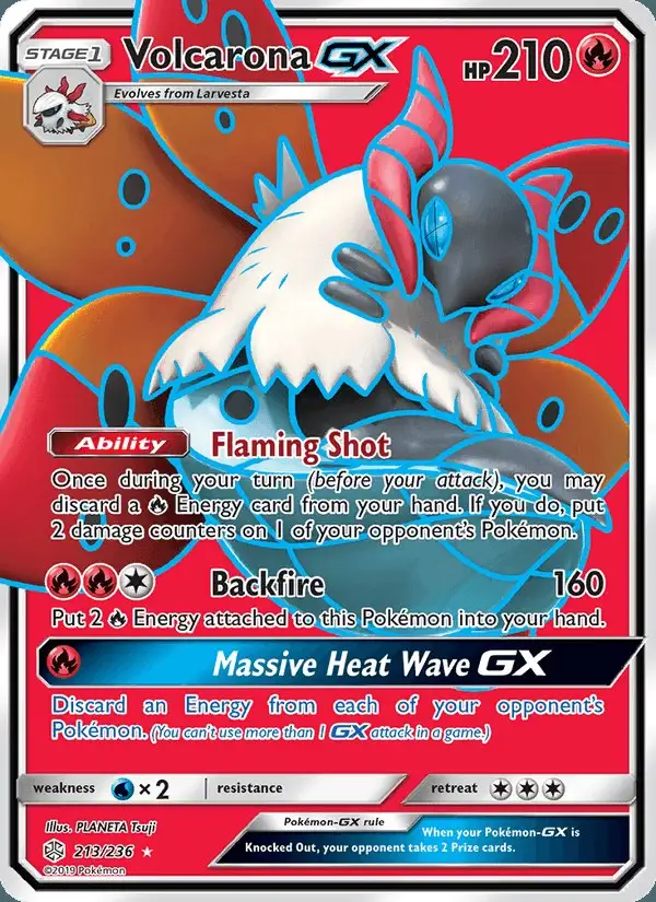 Volcarona GX #213 Cosmic Eclipse PSA 10