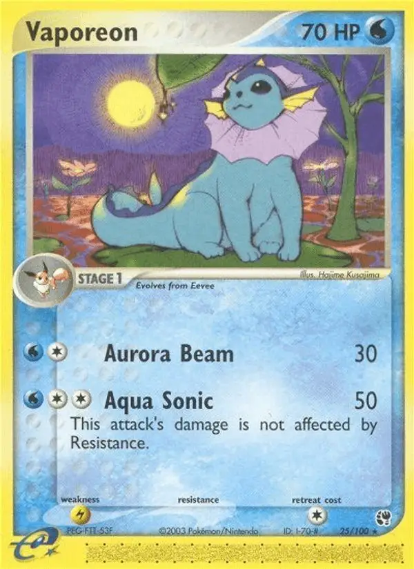 Vaporeon #25 Sandstorm PSA 10