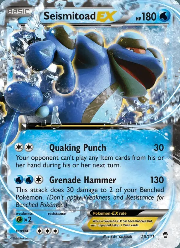 Seismitoad EX #20 Furious Fists PSA 10