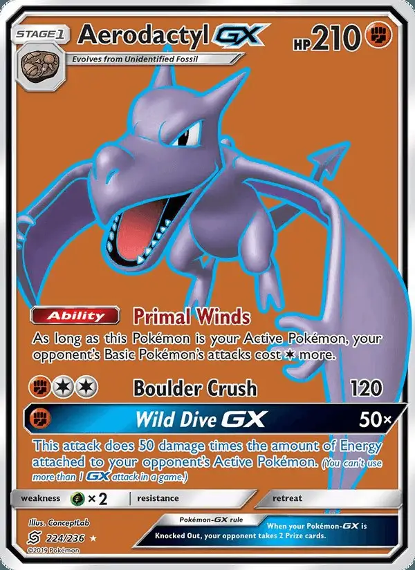 Aerodactyl GX #224 Unified Minds PSA 10