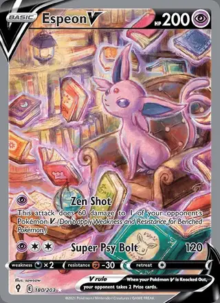 Espeon V #180 Evolving Skies PSA 10