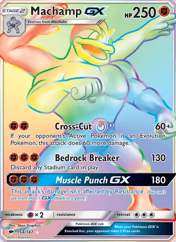 Machamp GX #154 Burning Shadows PSA 10