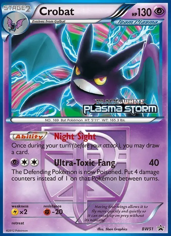 Crobat #BW51 BW Black Star Promos PSA 10