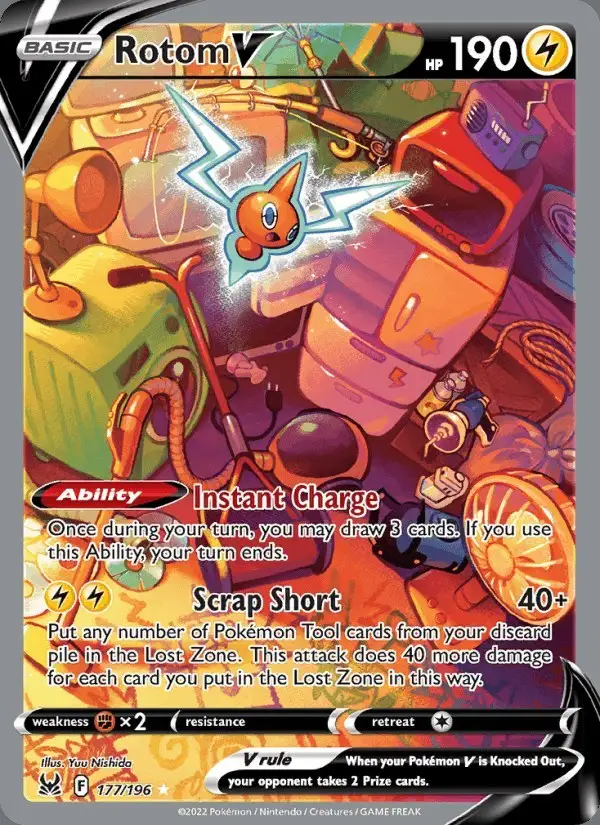 Rotom V #177 Lost Origin PSA 10