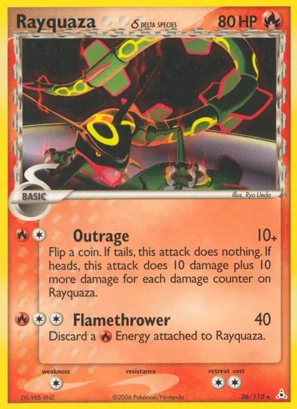 Rayquaza δ #26 Holon Phantoms PSA 10