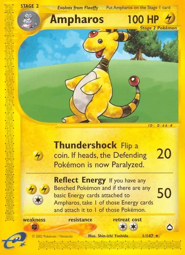 Ampharos #1 Aquapolis PSA 10