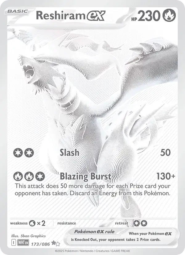 Reshiram ex #173 White Flare PSA 10
