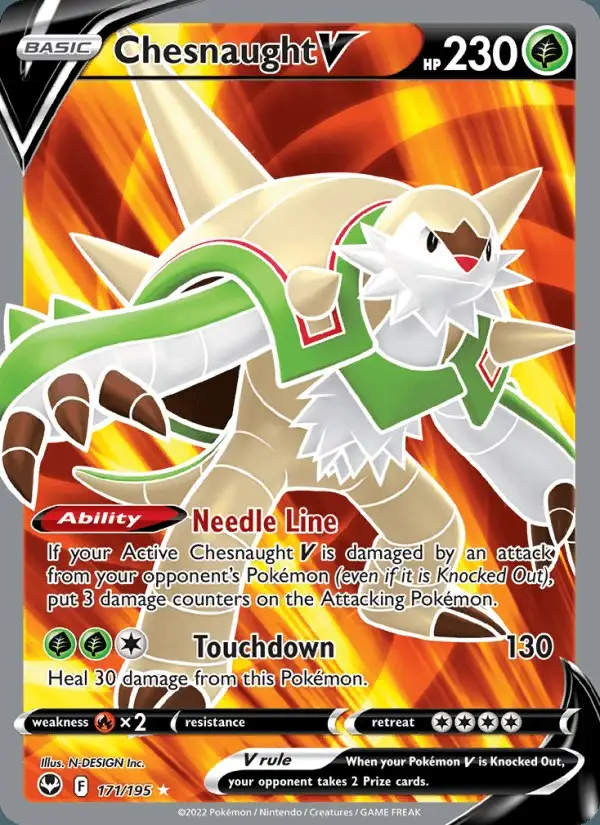 Chesnaught V #171 Silver Tempest PSA 10
