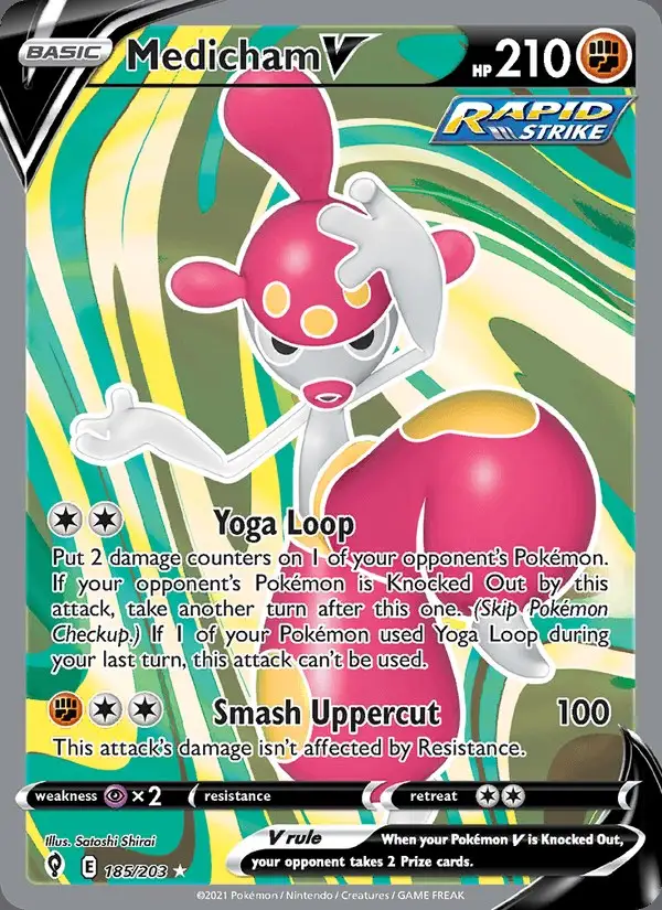 Medicham V #185 Evolving Skies PSA 10