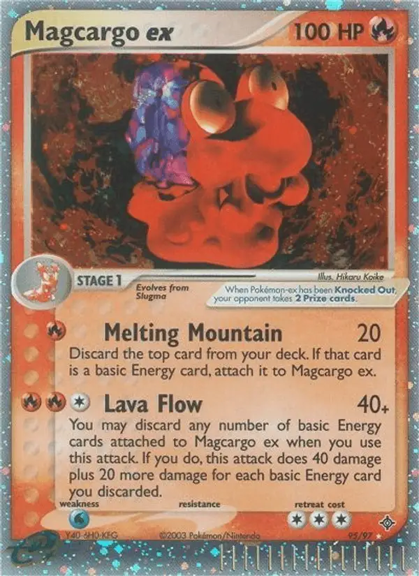 Magcargo ex #95 Dragon PSA 10