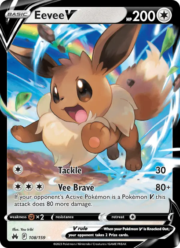 Eevee V #108 Crown Zenith PSA 10