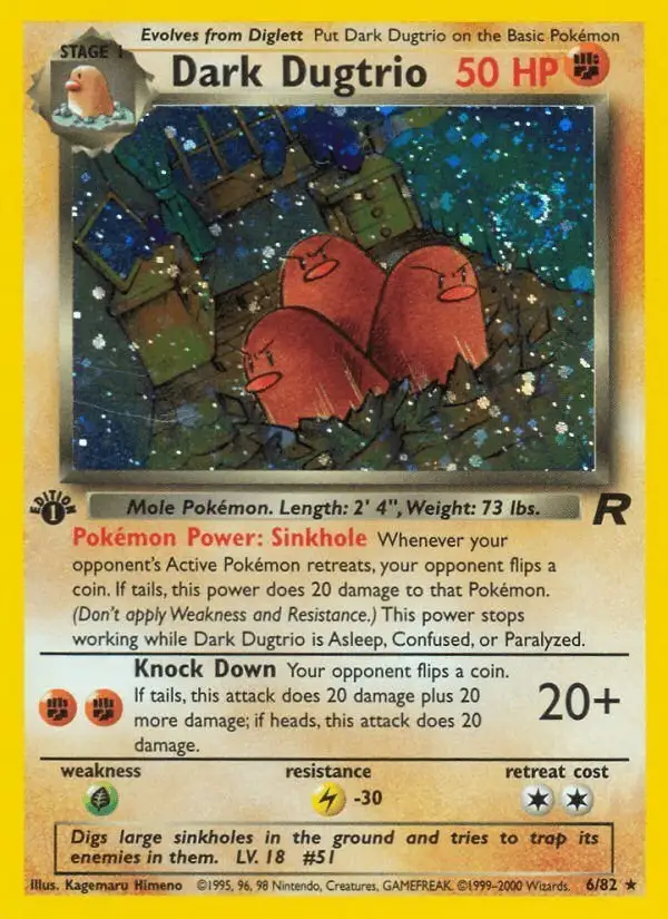 Dark Dugtrio #6 Team Rocket PSA 10