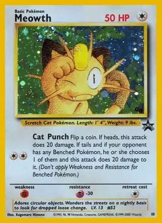 Meowth #10 Wizards Black Star Promos PSA 10