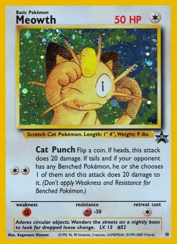 Meowth #10 Wizards Black Star Promos PSA 10