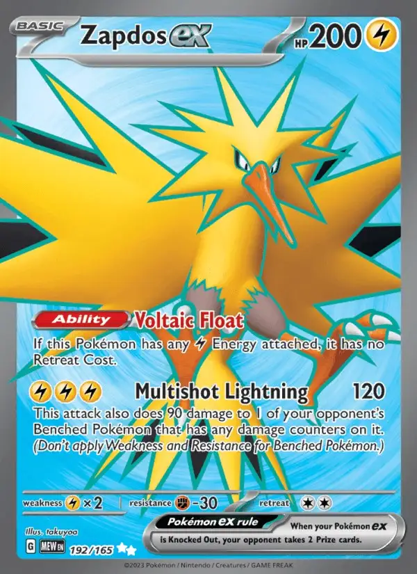 Zapdos ex #192 151 PSA 10