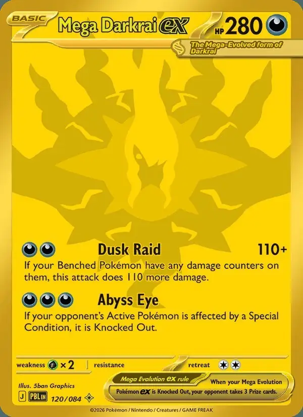 Mega Darkrai ex #120 Pitch Black PSA 10