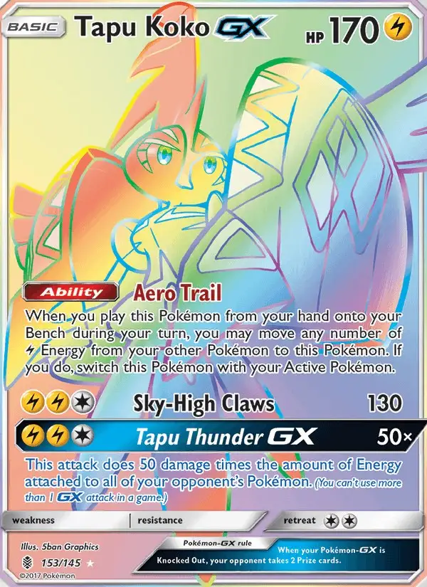 Tapu Koko GX #153 Guardians Rising PSA 10