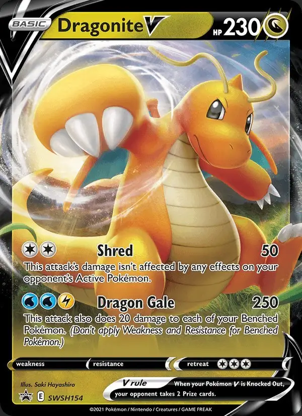 Dragonite V #SWSH154 SWSH Black Star Promos PSA 10