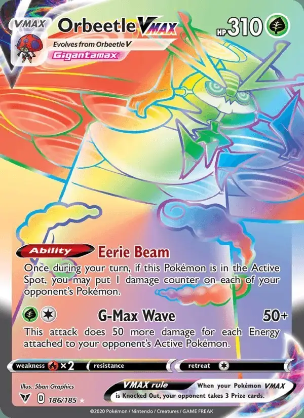 Orbeetle VMAX #186 Vivid Voltage PSA 10
