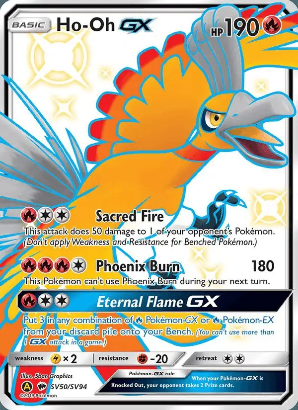 Ho-Oh-GX #SV50 Hidden Fates Shiny Vault PSA 10